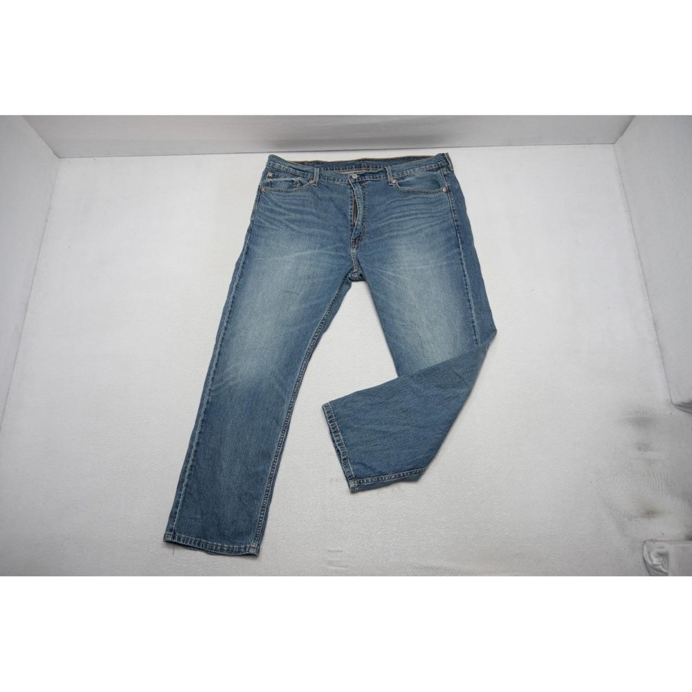 Levi's 505 Regular Fit Straight Stretch‎ Rugged Denim Blue Jeans Mens Sz 40 x 30